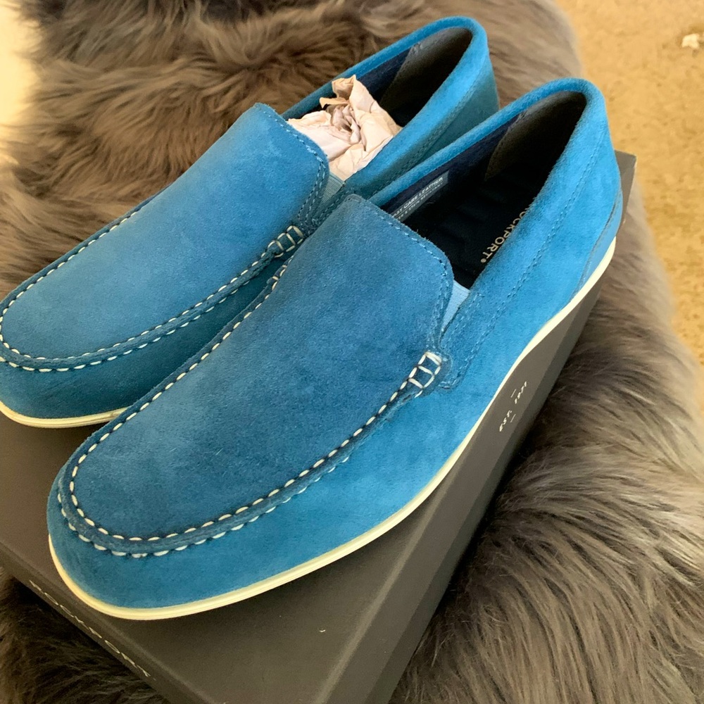 Rockport Malcom Blue Suede Shoes